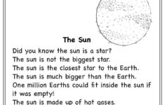 The Sun Reading Comprehension For 1St Gradescience And Steam Team pertaining to Sun Reading Comprehension Worksheets