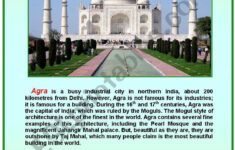 The Taj Mahal Reading Comprehension - Esl Worksheetprofy2007 inside Taj Mahal Reading Comprehension Worksheet