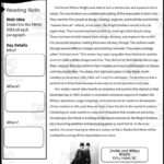 The Wright Brothers Reading Packet In Wright Brothers Reading Comprehension Worksheet