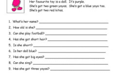 This Is Amy - Simple Reading Compreh…: Deutsch Daf Arbeitsblätter with regard to Beginner Reading Comprehension Worksheet