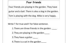 True Or False Worksheet With Reading Comprehension with regard to True Or False Reading Comprehension Worksheets