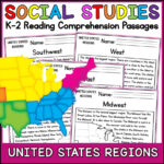 United States Regions Reading Comprehension Passages K 2 | Made Within United States Reading Comprehension Worksheets