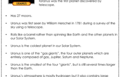 Uranus &amp; Neptune Worksheet: Facts &amp; Questions regarding Neptune Reading Comprehension Worksheet