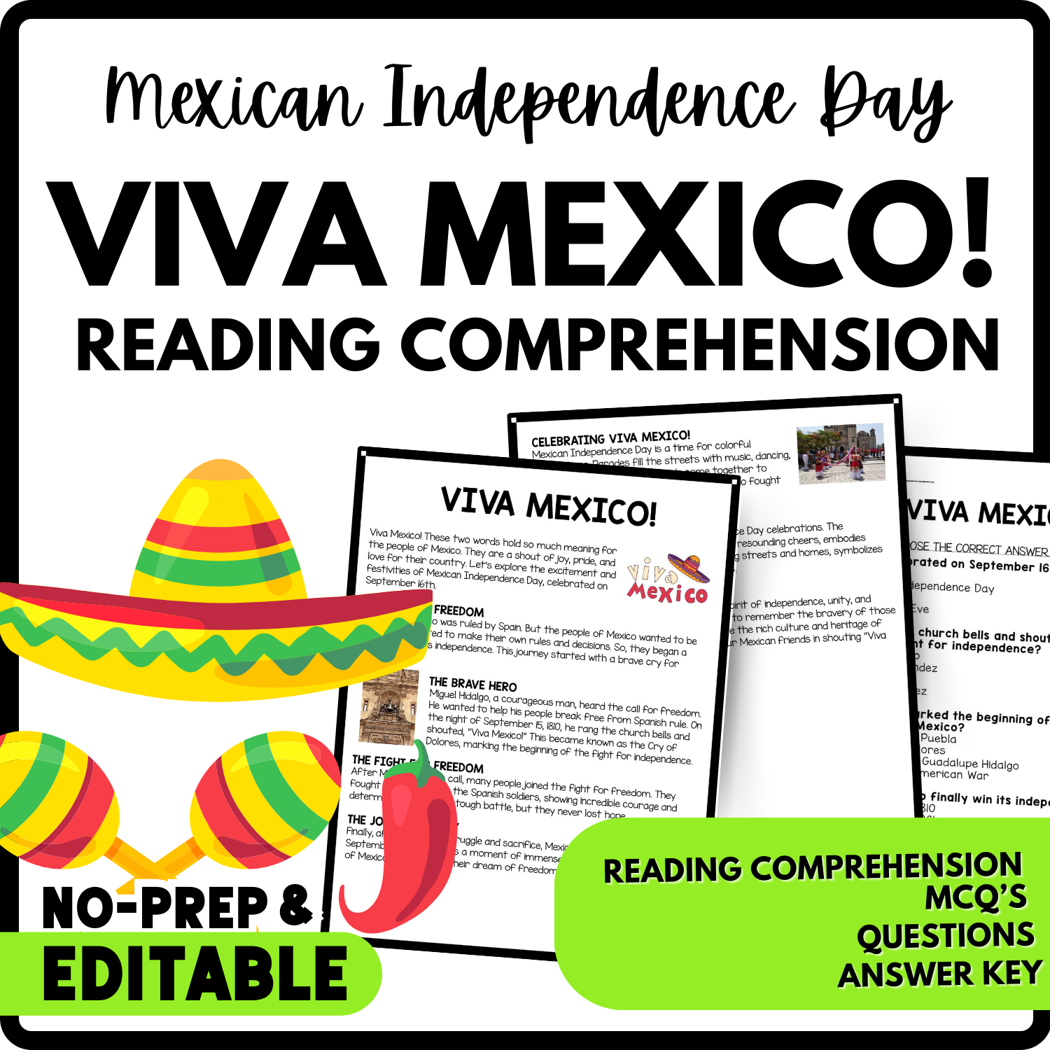 Viva Mexico! Reading Comprehension Worksheet intended for Mexico Reading Comprehension Text Worksheets