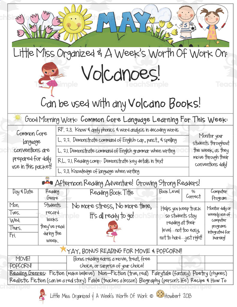 Volcanoes | Reading Activity Packet throughout Volcanoes Reading Comprehension Worksheet
