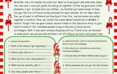 What A Great Christmas I Had / Chris…: English Esl Worksheets Pdf intended for Reading Comprehension Worksheets Christmas