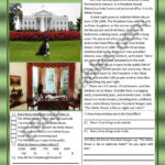 White House Reading Comprehension Practice Exercises   Esl With Regard To White House Reading Comprehension Worksheet