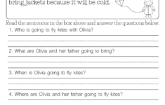 Who, What, When, Where, And Why Worksheet For 1St Grade (Free intended for Free Printable Reading Comprehension Worksheets For 1st Graders