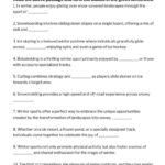 Winter Sports Reading Comprehension With Fill In The Blanks   In Sports Reading Comprehension Worksheet