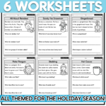 Winter Themed Reading Comprehension | Kindergarten & First Grade For Winter Reading Comprehension Worksheet