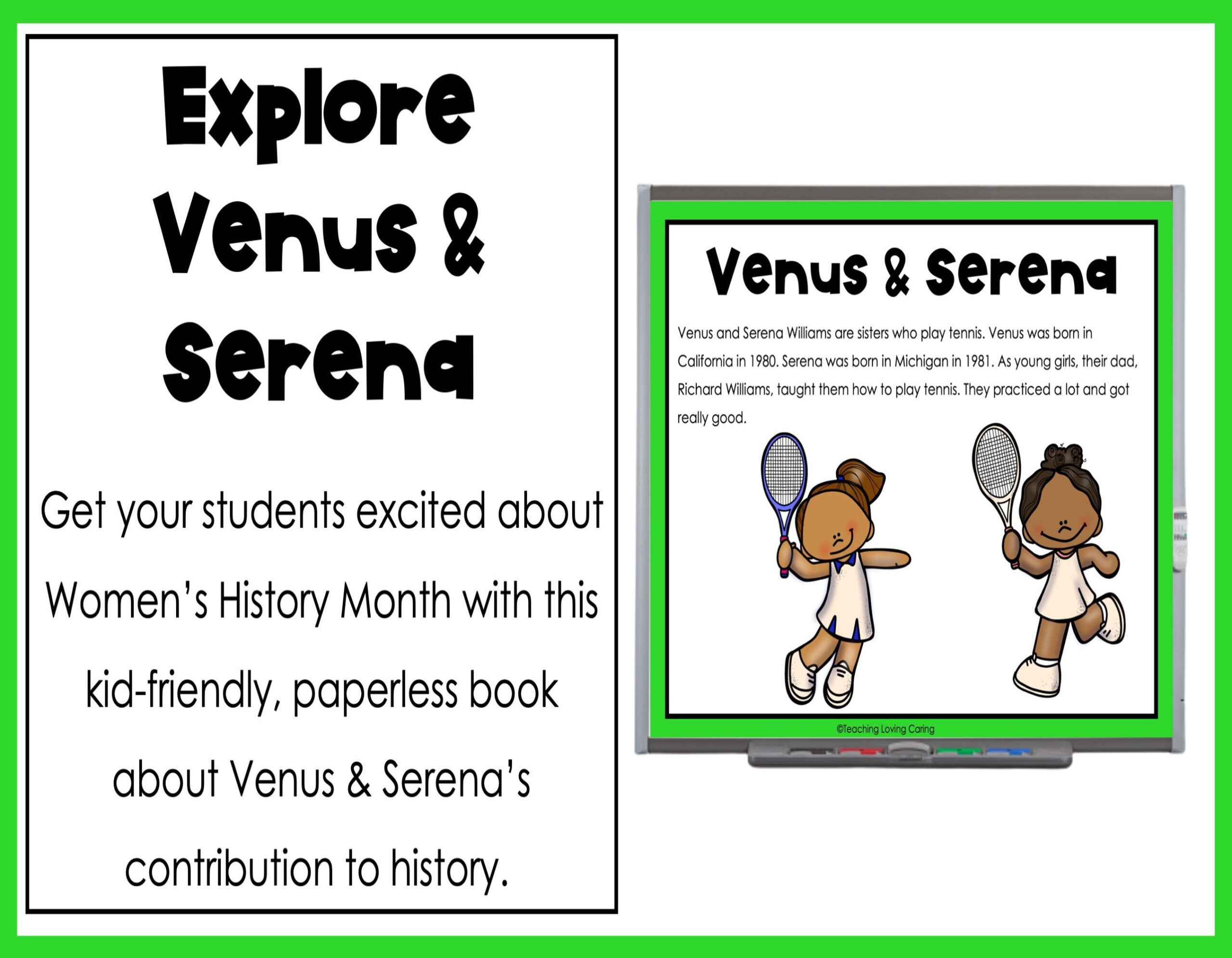 Women&amp;#039;S History Reading Comprehension Venus And Serena Williams - Etsy inside Women&amp;#039;S History Month Reading Comprehension Worksheets Free