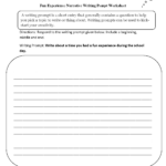 Writing Prompts Worksheets | Narrative Writing Prompts Worksheets Inside Personal Narrative Reading Comprehension Worksheet